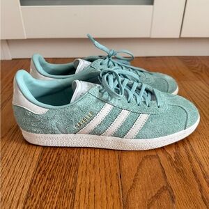 Adidas Pastel Green Gazelle Shoes